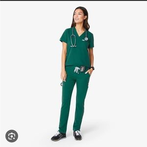 women's Hunter Green Yola - Skinny Scrub Pants